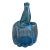 Vintage Sculptural Aqua Blue Glass Demijohn Bottle Large MCM Style Art Glass Vase For Sale