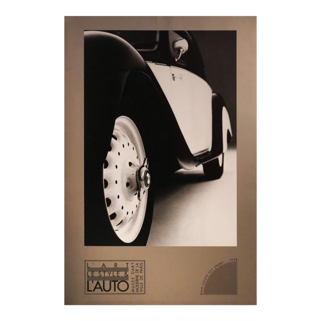 1985 French Car Poster, L'Art, Le Style & l'Auto (Musee d'Art Moderne), BMW Coupe 327 For Sale