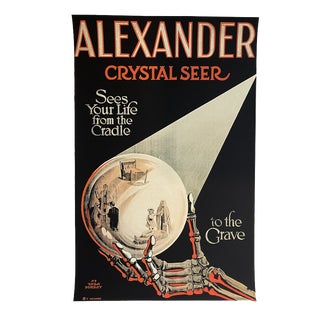 Crystal Seer See Your Life from the Cradle to the Grave Poster attributed to C. Alexander, France, 2017 For Sale