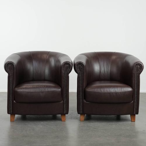 Club Chairs in Cowhide Leaher, Set of 2 For Sale - Image 16 of 16
