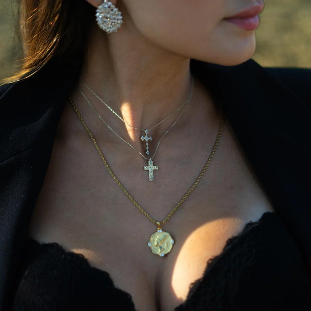 Early 21st Century Divine Faith Minimalist Cross Necklace For Sale - Image 5 of 9