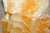 Metal Stone Rock Lamp Table Sculptures in Orange Calcite For Sale - Image 7 of 11