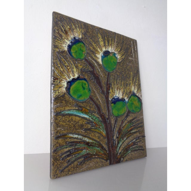 Vintage Ceramic 769 Wall Plaque from Ruscha, Germany, 1970s For Sale - Image 4 of 12