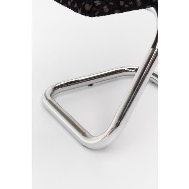 Italian S Anonimo Chrome Chairs in Leopard Velvet, 1970s, Set of 6 For Sale - Image 11 of 18