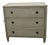 Swedish Gustavian Style Painted Celadon Three Drawer Dresser For Sale