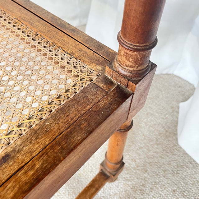 Antique Louis XIII Bench in Turned Wood and Cane, 1890s For Sale - Image 18 of 18