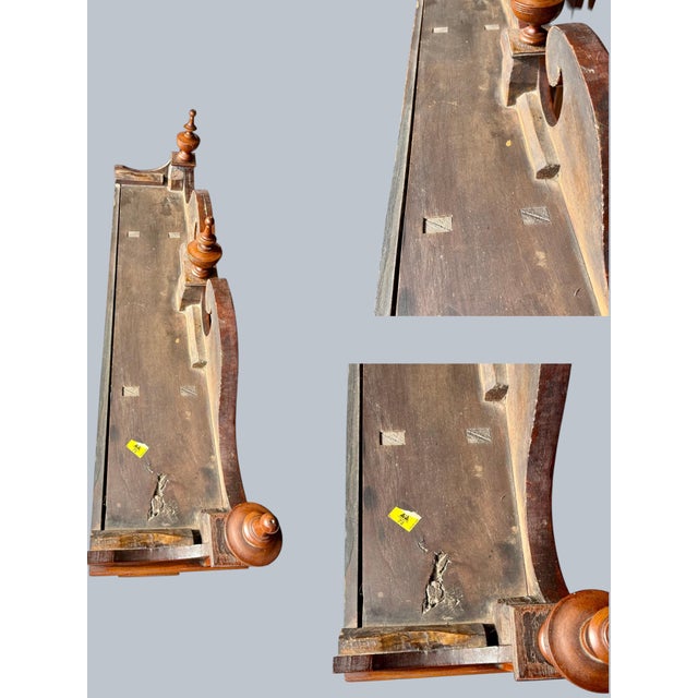 Antique Jacobean Revival Hutch Top Cabinet-Mahogany-1920s Glass Display-Cottage For Sale - Image 10 of 12