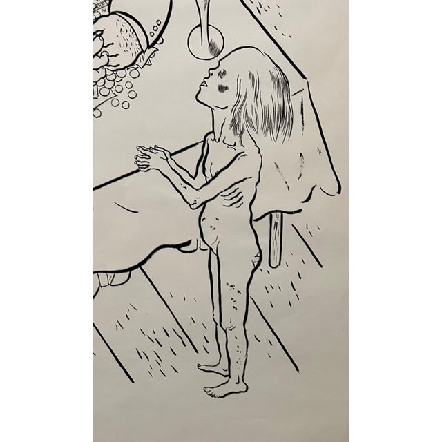 Printmaking Materials George Grosz, Large George Grosz 1923 Lithograph Die Rauber German Expressionism Wpa Realism For Sale - Image 7 of 13