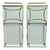 Pair of Antique Neoclassical Pedestal Cabinets in Robin’s Egg Blue With Gilt Trim, Refinished For Sale