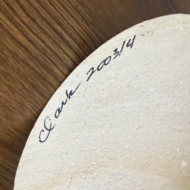 Early 21st Century Vintage California Studio Pottery Vase With Oxblood and Ochre Flambe Glaze, Signed Clark For Sale - Image 5 of 6