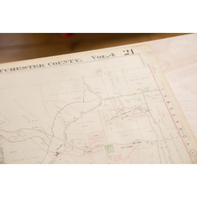 Farmhouse Vintage Hopkins Map of Town of Cortlandt NY For Sale - Image 3 of 6