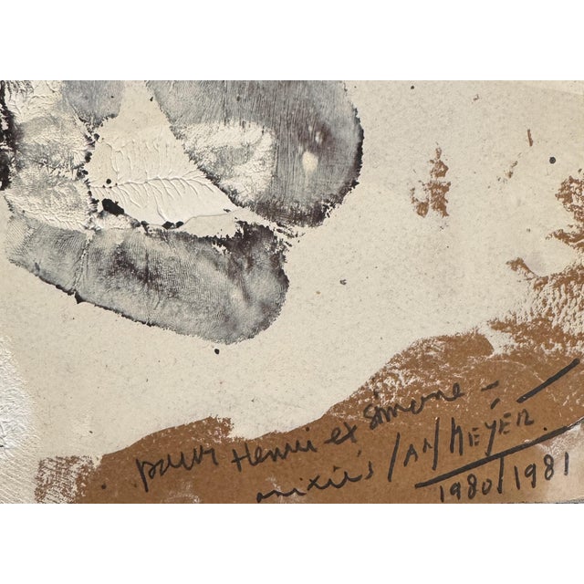 Jan Meyer, Handprint, 1981, Oil on Paper For Sale - Image 6 of 7