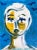 Contemporary Artwork by CL Auker “Woman by the Seashore” Original Acrylic Painting on Paper For Sale - Image 4 of 4