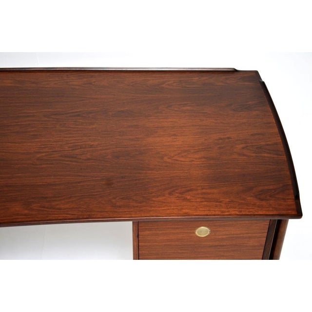 Brown Vintage Danish Executive Desk attributed to Dyrlund, 1960 For Sale - Image 8 of 13