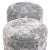 Upholstered in luxurious silver-gray velvet, each stool features a generously padded circular seat raised on four short...