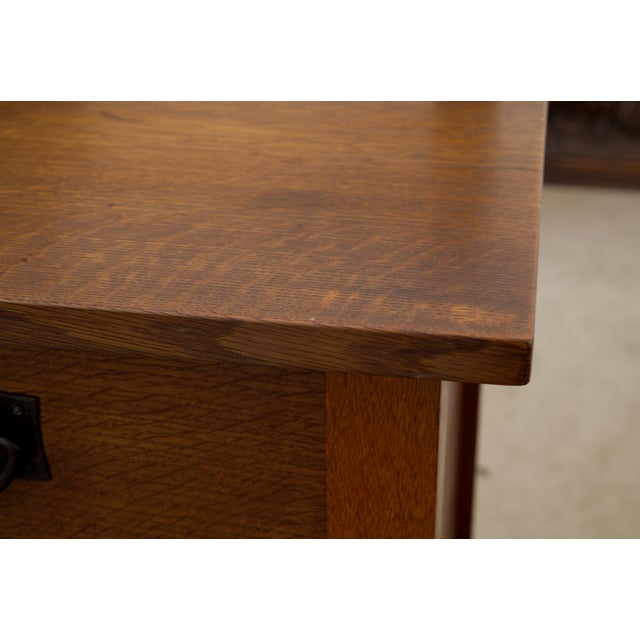 Stickley Gustav Stickley Sideboard Model 816, Signed "Als Ik Kan" Joiner's Compass Decal, Arts & Crafts Craftsman Workshop, C. 1907–1912 For Sale - Image 4 of 12