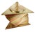 Rare Art Deco brass and copper lidded box designed by John Otar. The box is composed of individual triangular plates...