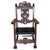 19th Century French Carved Walnut Turned Wood Armchair With Claw Feet For Sale - Image 4 of 4