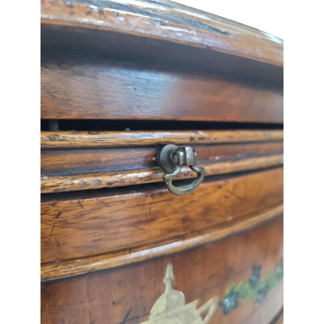 Late 18th to Early 19th Century Hand-Painted Serpentine Commode/Chest of Drawers With Integrated Extension For Sale - Image 9 of 12