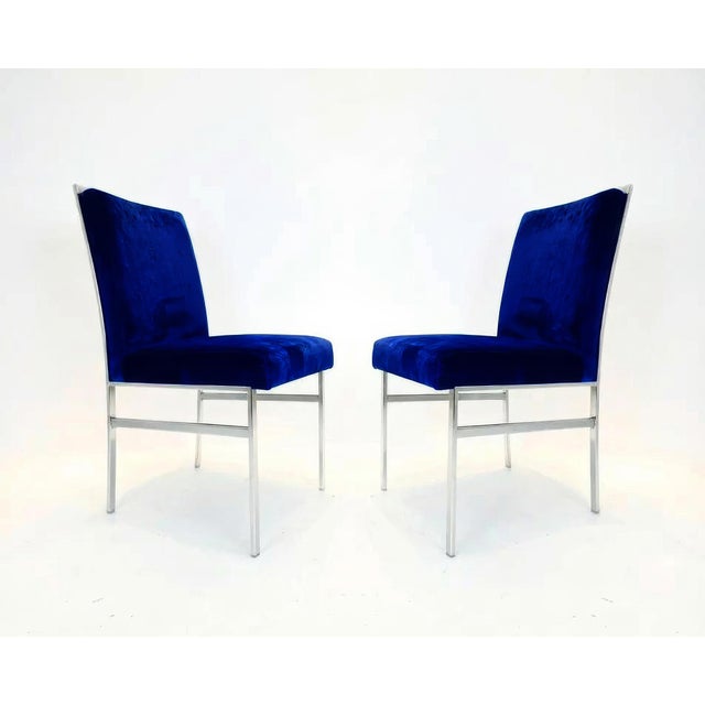 Set of six dining chairs designed by the French designer Pierre Cardin for Dillingham. The set includes two armchairs and...