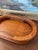 Vintage Mid-Century Modern Oval Wood Tray With Laminated Joinery and Raised Base. For Sale - Image 10 of 10