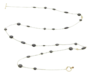 Roberto Coin Diamond & Grey Enamel 18k Yellow Gold Toggle Necklace