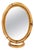 Mid-Century Oval Table Vanity Mirror in Bamboo and Rattan, Italy, 1970s For Sale