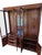 1980s Henredon Scene One Campaign Oak Breakfront China Cabinet Hutch Display Curio For Sale - Image 9 of 15
