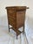 1950s Antique Victorian Wicker Rattan Sewing Stand | Lift-Top Toile Lined, Two Drawers | Edwardian Work Table, 31in For Sale - Image 5 of 18