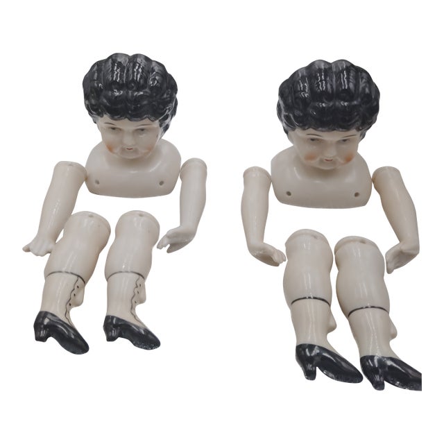 Vintage Art Deco Porcelain Doll Parts, Set of 10 For Sale