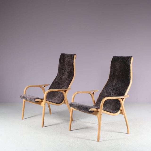 A beautiful “Lamino” lounge chair designed by Yngve Ekström, manufactured by Swedese in Sweden around 1970. This...