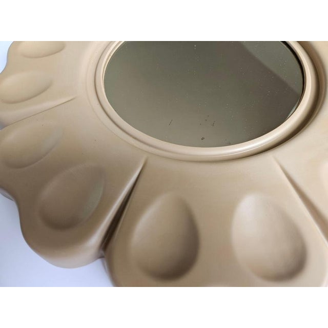 Mid-Century Modern Mid-Century Flower Wall Mirror, Italy, 1970s For Sale - Image 3 of 10