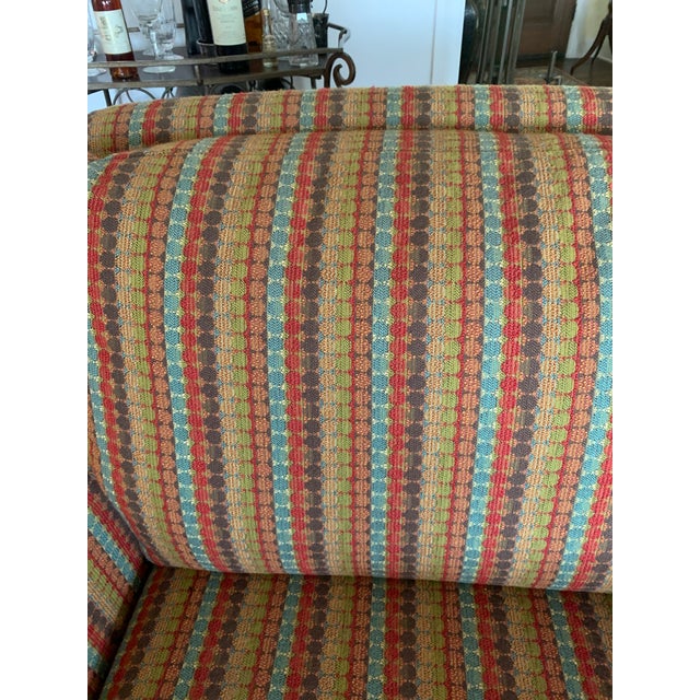 Textile Pair Swivel MCM Accent Chairs For Sale - Image 7 of 8