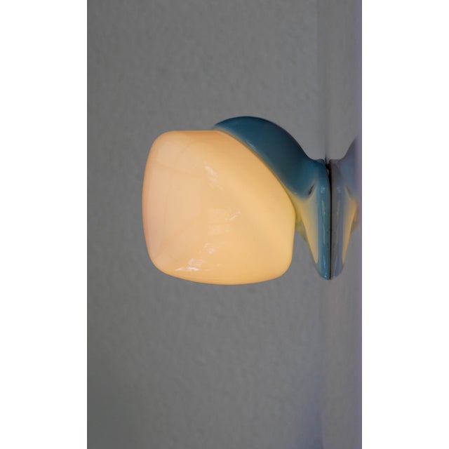 Large Mid-Century Modern Pale Blue Bathroom Sconce from Ifö For Sale - Image 5 of 15