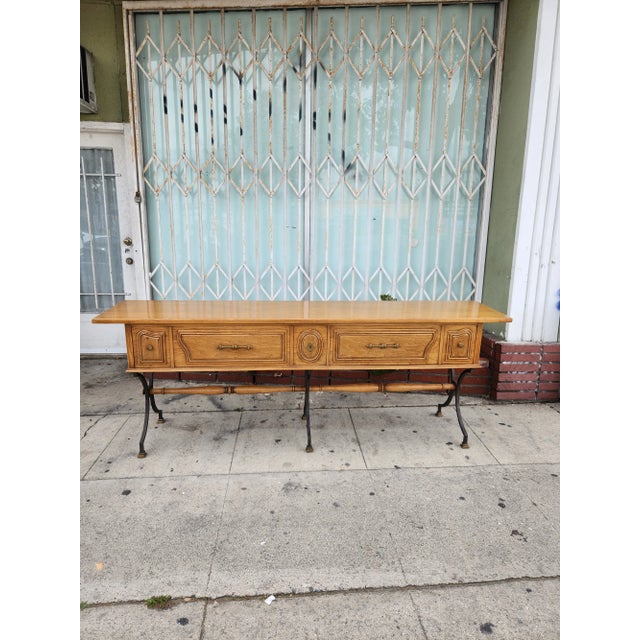 Solid Wood Console Table With Mantel Beses Which Makes it More resistant with Large Drawers