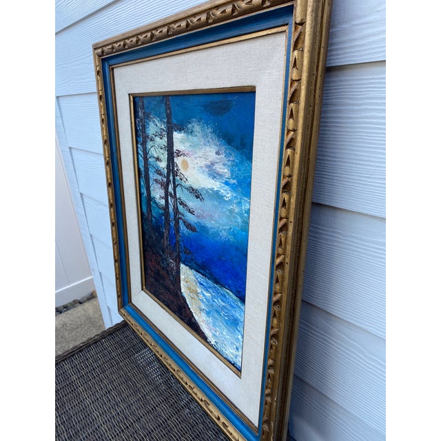 Mid 20th Century 1960s Vincent Price Collection Original Impressionist Nocturne Painting by Kathryn Williams For Sale - Image 5 of 10