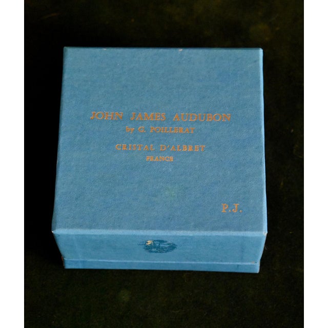 Cristal D’Albret Crystal Paper Weight Vintage France John James Audubon Glass For Sale - Image 16 of 18