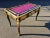 Antique-Style French Writing Desk – Boulle Design With Burgundy Leather Top For Sale - Image 4 of 12
