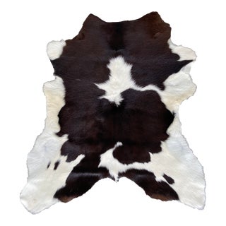 Natural Long Hair-On-Calf Hide Rug/Throw For Sale