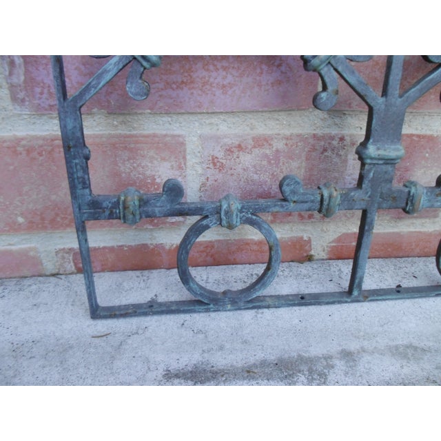Antique Hand-Forged Iron Church Gate, 1890s For Sale - Image 9 of 12