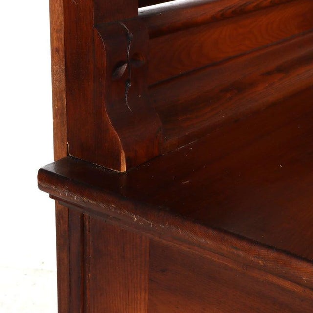 Antique Spoon Carved Oak Low Dresser With Dressing Mirror & Hat Box C1900 For Sale - Image 14 of 14