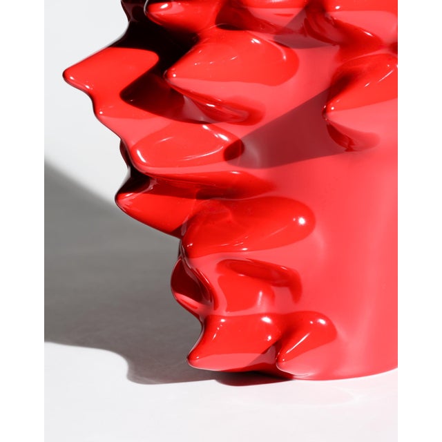 Ceramic Red Fast Limited Edition Porcelain Vase by Cédric Ragot for Rosenthal, 2010 For Sale - Image 7 of 9