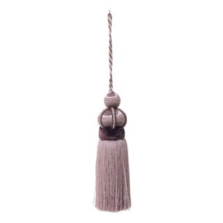Dusty Mauve Luxury Key Tassel With Satin & Cut Velvet Details For Sale
