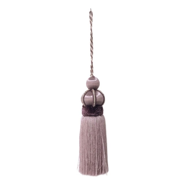 Dusty Mauve Luxury Key Tassel With Satin & Cut Velvet Details For Sale