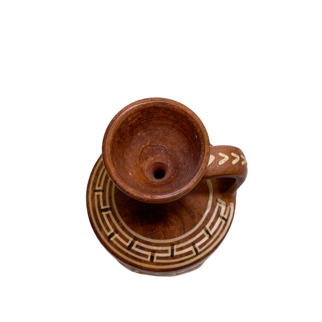 Wood Greek Wood Lekythos by Contemporary 20th C. Greek Ceramist Amphora v. Pertacopoulos. For Sale - Image 7 of 10