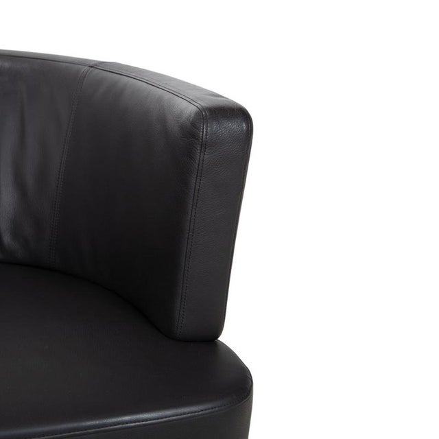 Ishino Swivel Lounge Chairs in Anthracite Leather from Walter Knoll / Wilhelm Knoll, Set of 2 For Sale - Image 6 of 15