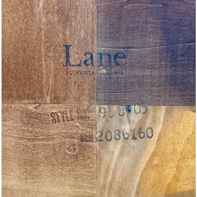 1970’s Mid Century Modern Walnut Parquet Parsons-Style Side Table by Lane For Sale - Image 10 of 12