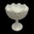Mid-Century Modern Vintage Indiana Milk Glass Quilted Diamond Pattern Pedestal Compote Dish. For Sale - Image 3 of 9