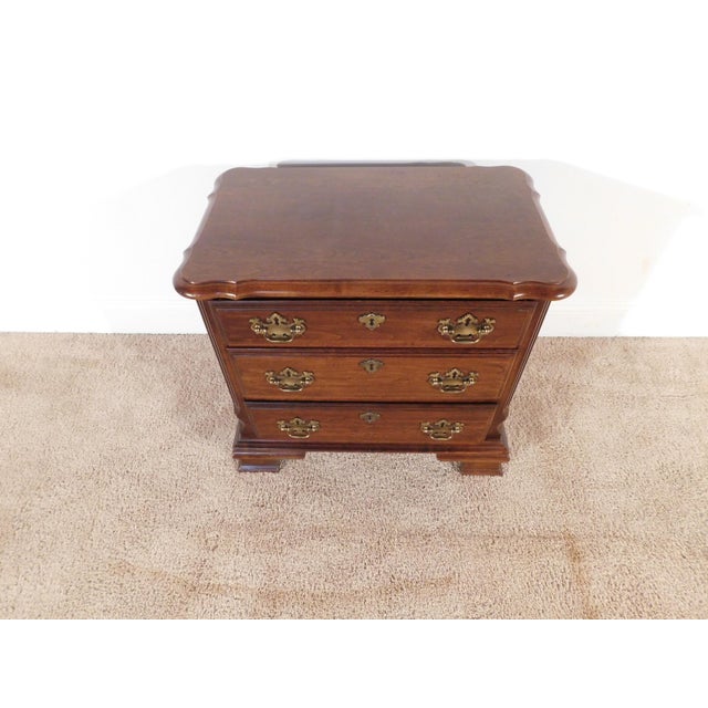 Wood Pa House BachPennsylvania House Solid Dark Cherry 3-Drawer Bachelor's Chest Nightstandelors Chest For Sale - Image 7 of 14