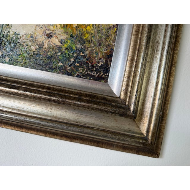 1980's Vintage Floral Still Life Oil Painting on Masonite Board - Framed For Sale - Image 10 of 11